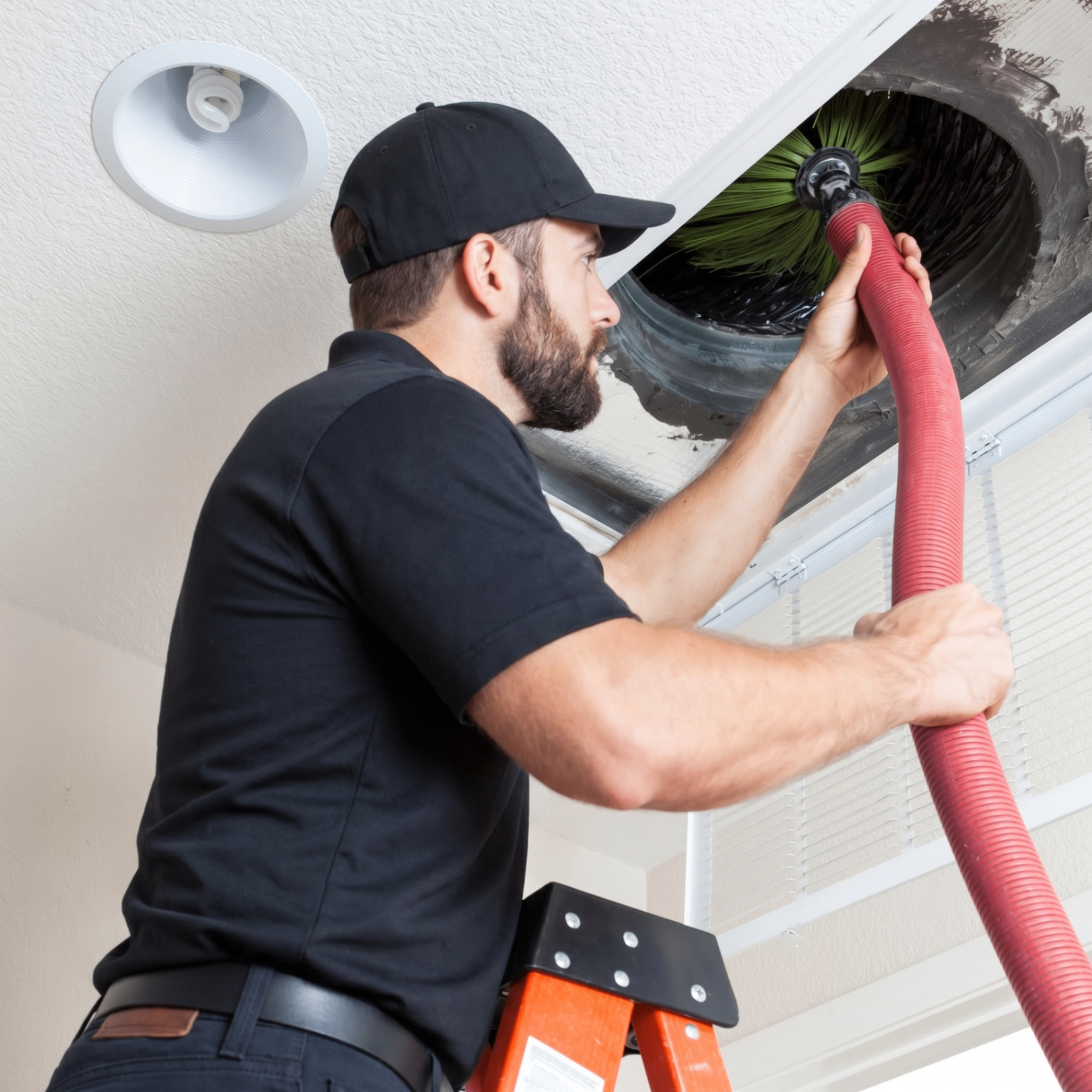 Ridgeline technician cleaning a home air vent